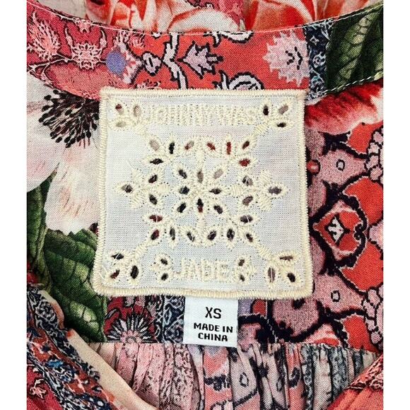 Johnny Was Jade Ingrid Floral Blouse Boho Relaxed Button Down Shirt Size XS - Picture 9 of 10